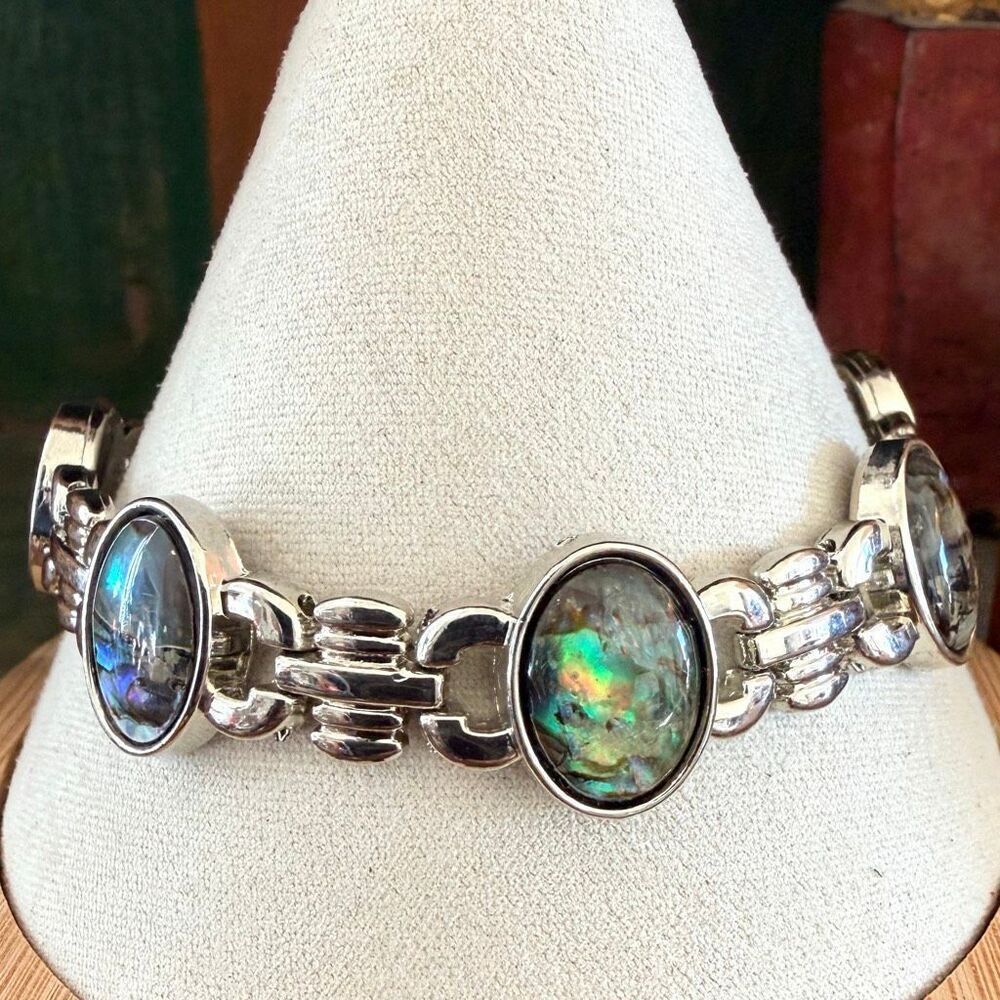 Abalone Statement Link Bracelet